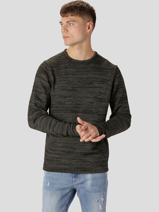 Langarm-Pullover Khaki