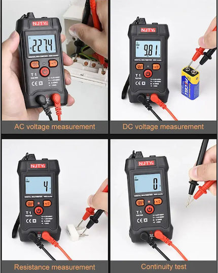 Digital Multimeter True RMS with Buzzer with AC / DC / Resistance Measurement NJTY-T1