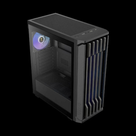 Gamdias Aura GC11 ARGB Gaming Midi Tower Κουτί Υπολογιστή με Πλαϊνό Παράθυρο Μαύρο
