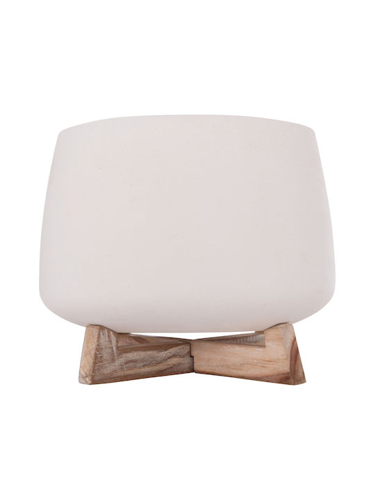 HomeMarkt Γλάστρα Τσιμεντένια Λευκό 29x29x23εκ.