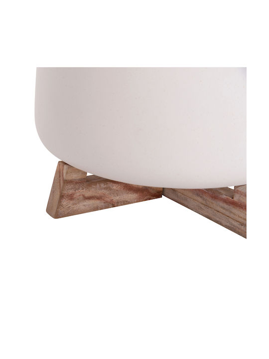 HomeMarkt Γλάστρα Τσιμεντένια Λευκό 29x29x23εκ.