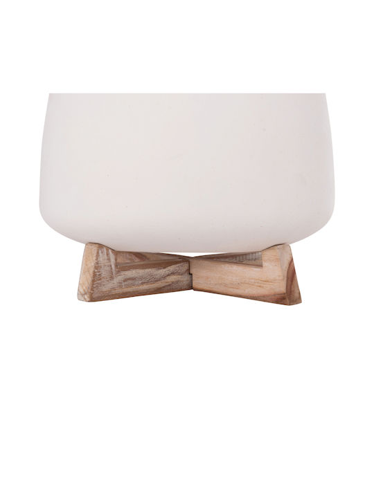 HomeMarkt Γλάστρα Τσιμεντένια Λευκό 29x29x23εκ.