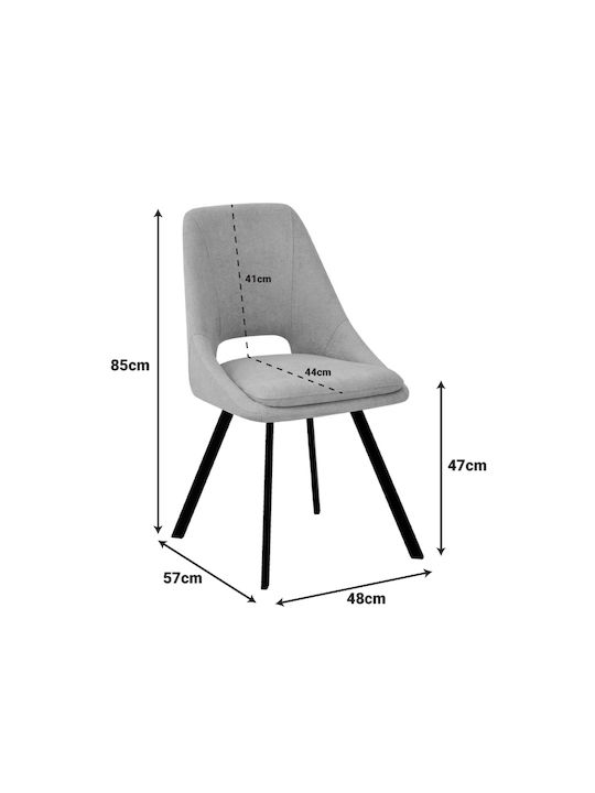 Initiate Dining Room Metallic Chair Terracotta 48x57x85cm