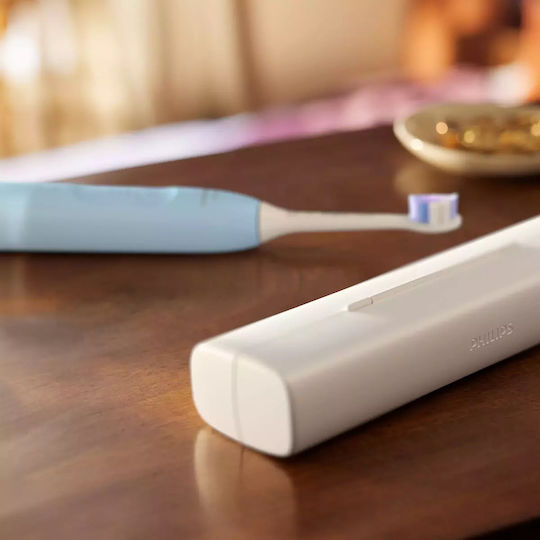 Philips Electric Toothbrush with Pressure Sensor and Travel Case HX7406/02 Light Blue