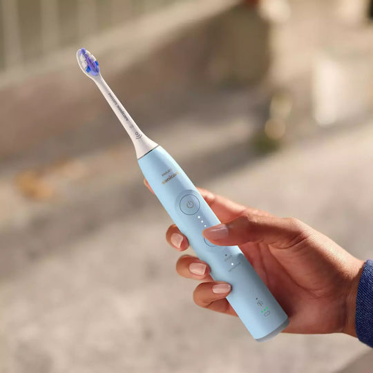 Philips Electric Toothbrush with Pressure Sensor and Travel Case HX7406/02 Light Blue
