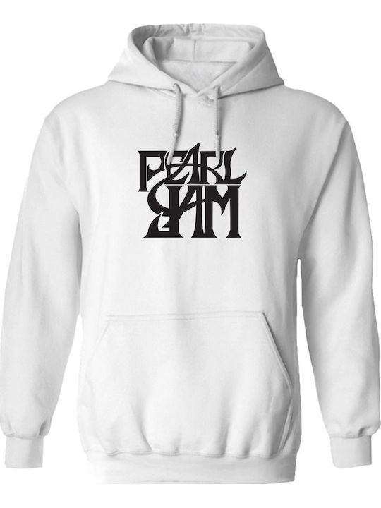 Hoodie Pearl Jam Band Logo Kunst Rock Avenue Weiß