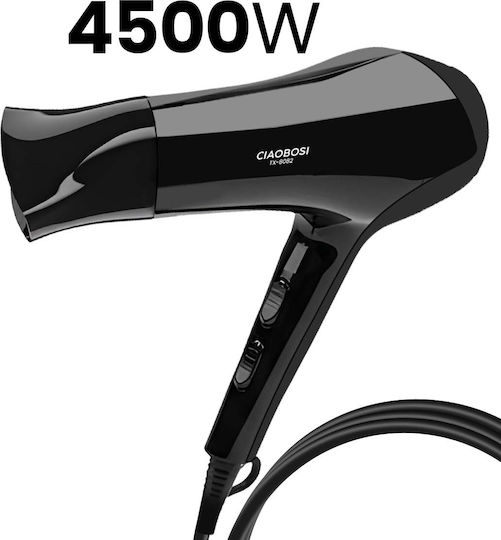 Hair Dryer 4500w Ultra-fast Hot Cold Air Function Black