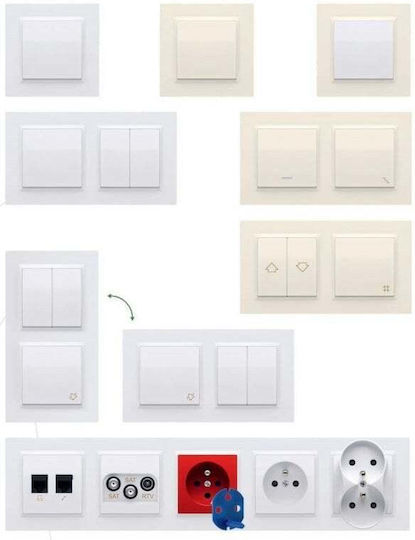 Kontakt-Simon Wall Switch Two-Way Black