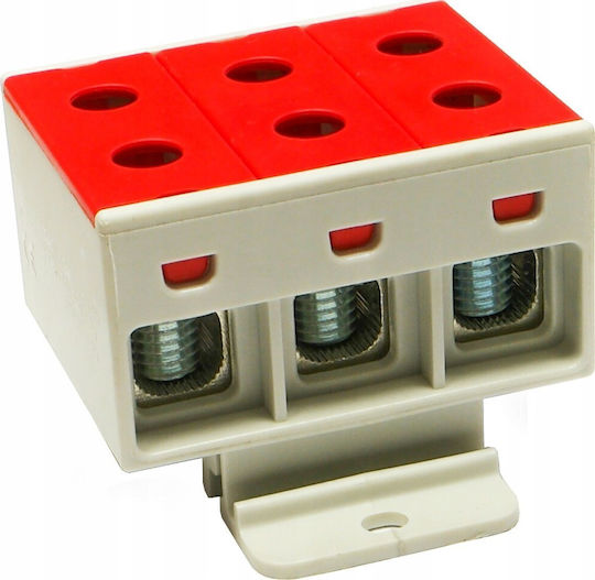 Incobex 3-pole 50mm2 Gray Busbar Terminal Zgx 3x50 Red Ver2 Ene-00207