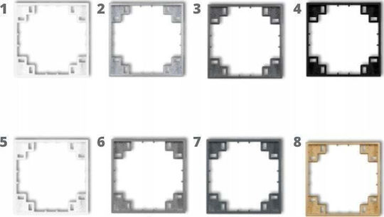 Karlik Double Frame Icon 0-0-irso-2 Universal Round Glass Effect White