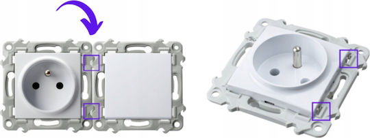 Ospel Switch Frame 2 Positions in Black Color R-2Z/33