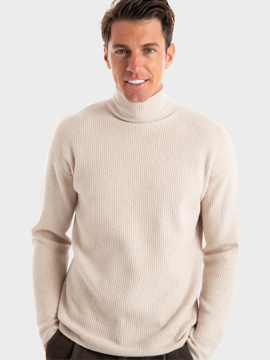 Langarmbluse Beige