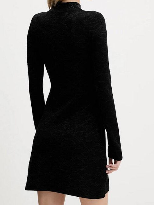 Sinepry Mini Evening Dress Black
