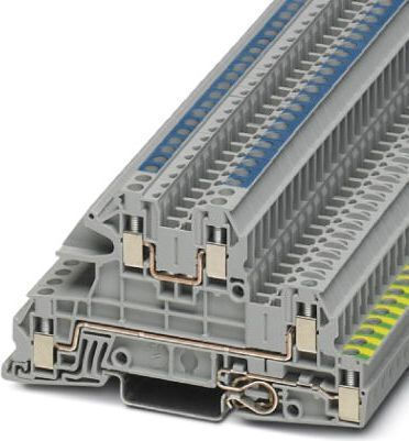 Phoenix Contact 5-wire 4mm2 Gray/yellow-green Terminal Block Uti 2.5-pe L N 3076030