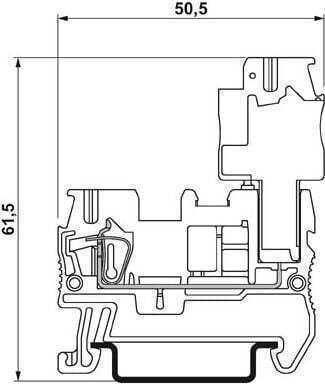 Phoenix Contact 2-wire Terminal Block 0.08-1.5mm² Gray 3040012