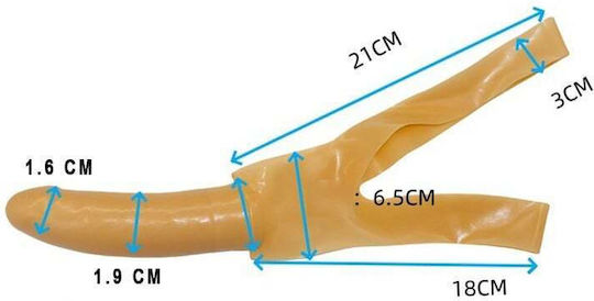 Latex Chin Strap-on Dong – Fetish Strap-on Black