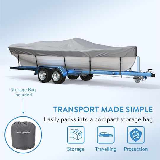 TeamObsidian Husă de protecție pentru Barcă L230cm x L600cm. Gri Culoare