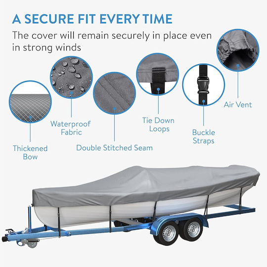 TeamObsidian Husă de protecție pentru Barcă L230cm x L600cm. Gri Culoare