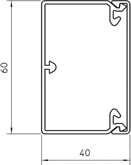 Bettermann Installation Duct Wdk40060rw 60x40mm White