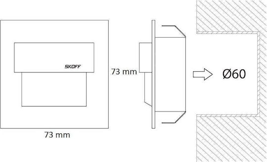 Skoff Lumină de Exterior Montată pe Perete LED 0.8W Skoff Lumină de Exterior Montată pe Perete LED 0.8W