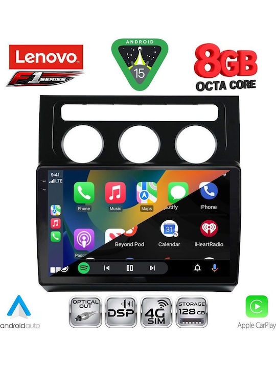 Lenovo Sistem Audio Auto Pentru Volkswagen Touran 2003-2010 Cu Clima Bluetooth USB Wi-Fi GPS Apple CarPlay Android Auto Cu Ecran Tactil 10"