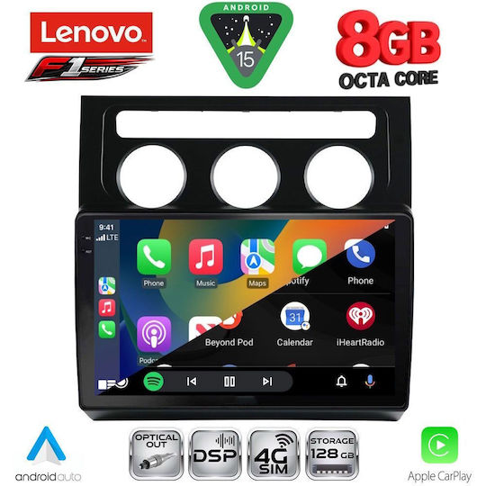Lenovo Автомобилна Аудио Система За Volkswagen Touran 2003-2010 С Clima (Bluetooth/USB/Вграден Wi-Fi/GPS/Apple CarPlay/Android Auto) С Touch Screen 10"