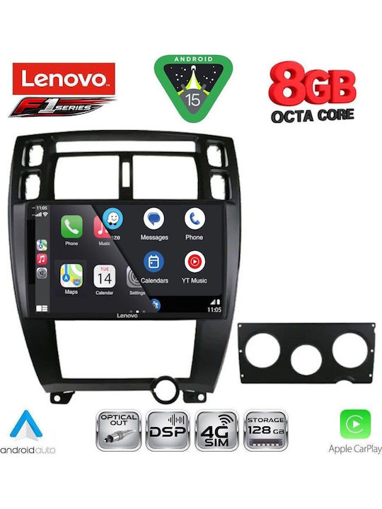 Lenovo Car Audio System for Hyundai Tucson 2004-2010 (Bluetooth/USB/WiFi/GPS/Apple-Carplay/Android-Auto) with Touch Screen 10"