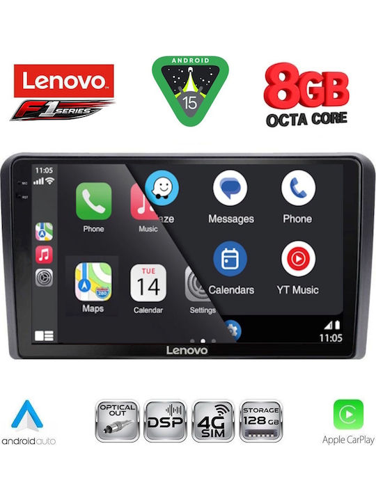 Lenovo Auto-Audiosystem für Toyota Auris 2013-2015 (Bluetooth/USB/WiFi/GPS/Apple-Carplay/Android-Auto) mit Touchscreen 10"