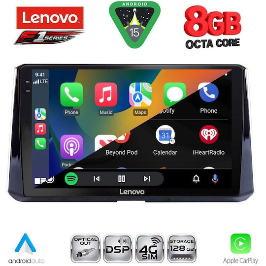 Lenovo Ηχοσύστημα Αυτοκινήτου για Toyota Corolla 2019 (Bluetooth/USB/WiFi/GPS/Apple-Carplay/Android-Auto) με Οθόνη Αφής 10"