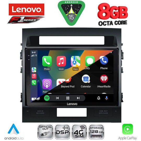 Lenovo Car Audio System for Toyota Land Cruiser 2008-2015 (Bluetooth/USB/WiFi/GPS/Apple-Carplay/Android-Auto) with Touch Screen 10"