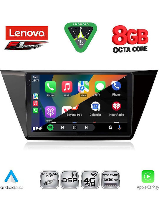 Lenovo Car Audio System for Volkswagen Touran 2016 (Bluetooth/USB/WiFi/GPS/Apple-Carplay/Android-Auto) with Touch Screen 10"