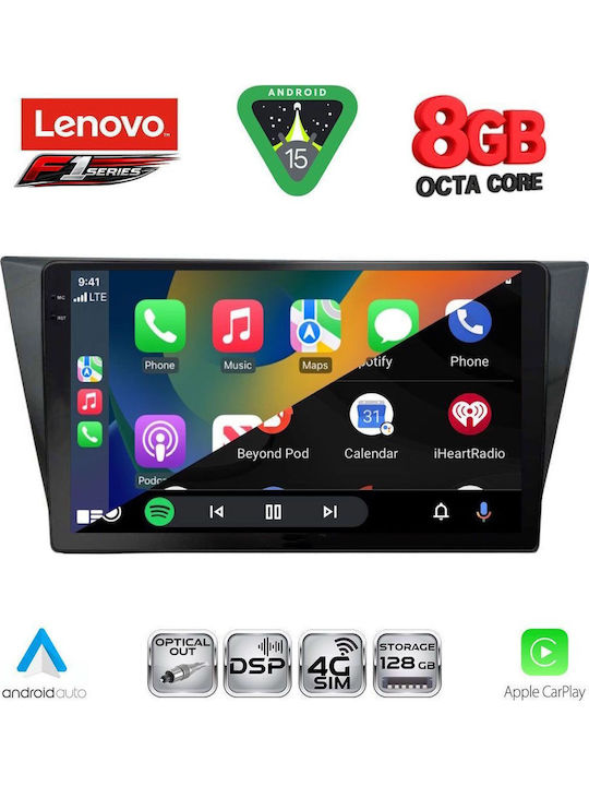 Lenovo Car Audio System for Volkswagen Tiguan 2016 (Bluetooth/USB/WiFi/GPS/Apple-Carplay/Android-Auto) with Touch Screen 10"