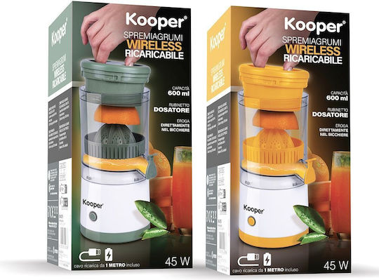 Kooper Storcător electric 45W cu capacitate 600ml Portocaliu