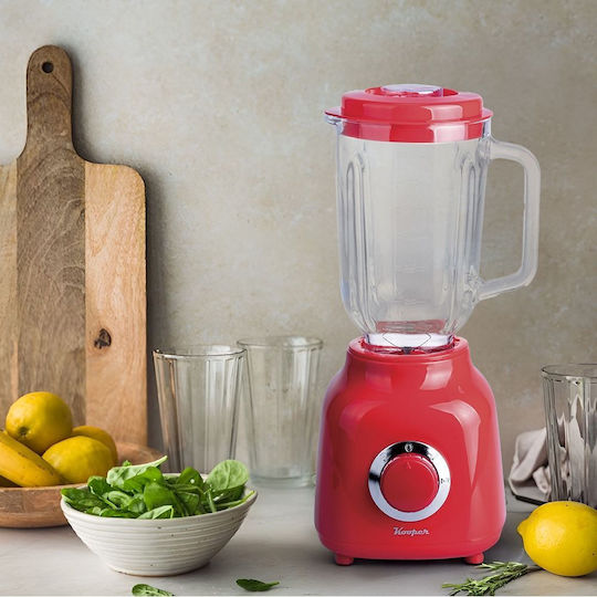 Kooper Blender Cu Cană Din Sticlă 1,5 L Putere 500W Roșie 5921363