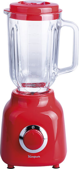 Kooper Blender Cu Cană Din Sticlă 1,5 L Putere 500W Roșie 5921363