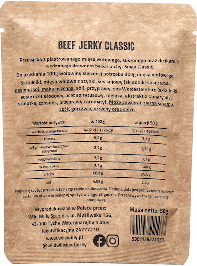 Wild Willy Classic Dried Beef 50 G