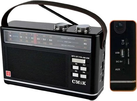 Cmik MK-910BT Tragbares Radio mit Bluetooth und USB Schwarz