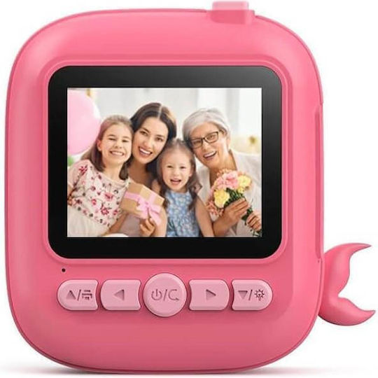 T6884 Cameră Foto pentru Copii 12MP cu Imprimare Termică Roz