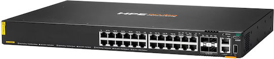 HP CX 6200F Managed PoE+ Switch with 24 Gigabit (1Gbps) Ethernet Ports and 4 SFP Ports