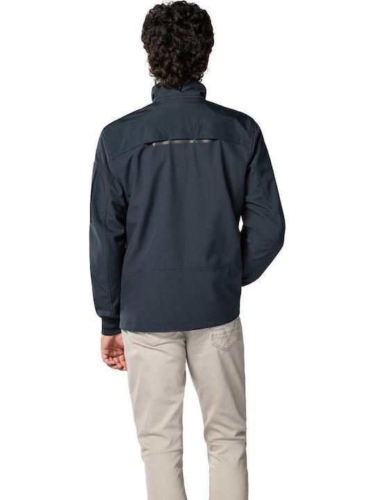Rev'IT Atwater WB Winter Herren Motorradjacke Softshell Wasserdicht Dark Blue