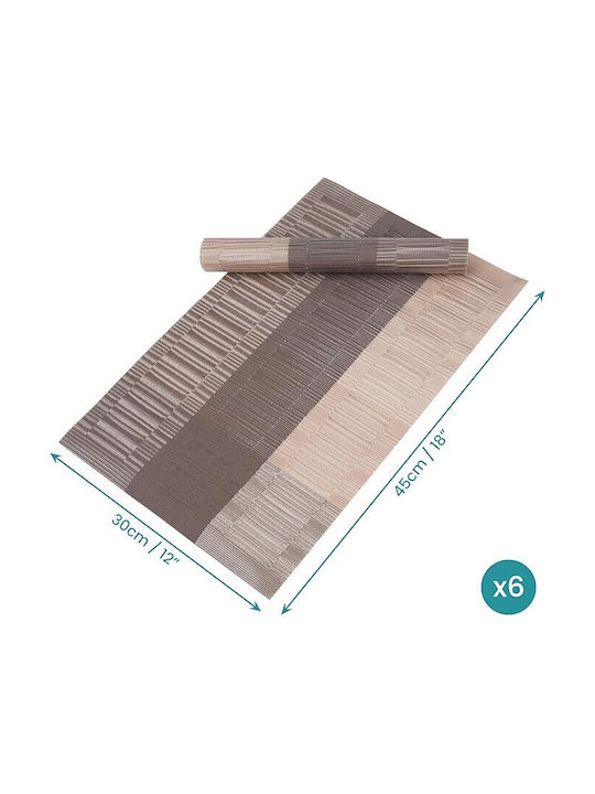 Belle Vous Placemats Plastic Maro 44.5x30cm 6buc