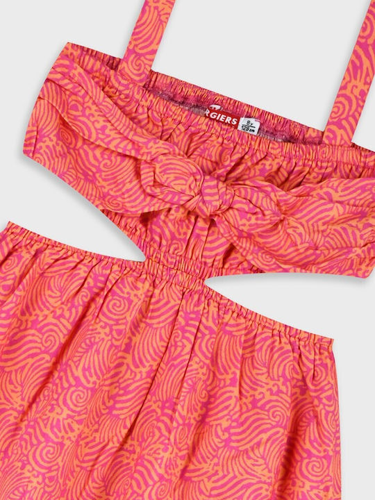 Girls Dress Sleeveless Fuchsia