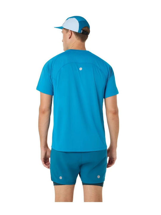 Road Short Sleeve Athletic Blouse Blue