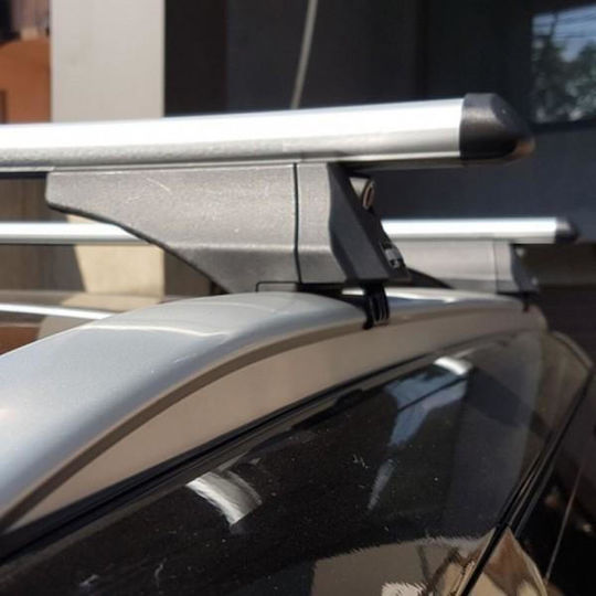 Menabo Aluminum Car Roof Bars Tiger XL Silver 131.5 Cm Silver Color BMW X1 E84 5 Doors 2009>2012 Flush Or Raised Rails 2 Pieces 8500/mb Menabo Mp.8500/mb-18