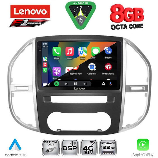 Lenovo Ηχοσύστημα Αυτοκινήτου για Mercedes-Benz Vito / Viano 2015 (Bluetooth/USB/WiFi/GPS/Apple-Carplay/Android-Auto) με Οθόνη Αφής 10"