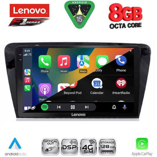 Lenovo Ηχοσύστημα Αυτοκινήτου για Skoda Octavia 2013-2021 (Bluetooth/USB/WiFi/GPS/Apple-Carplay/Android-Auto) με Οθόνη Αφής 10"