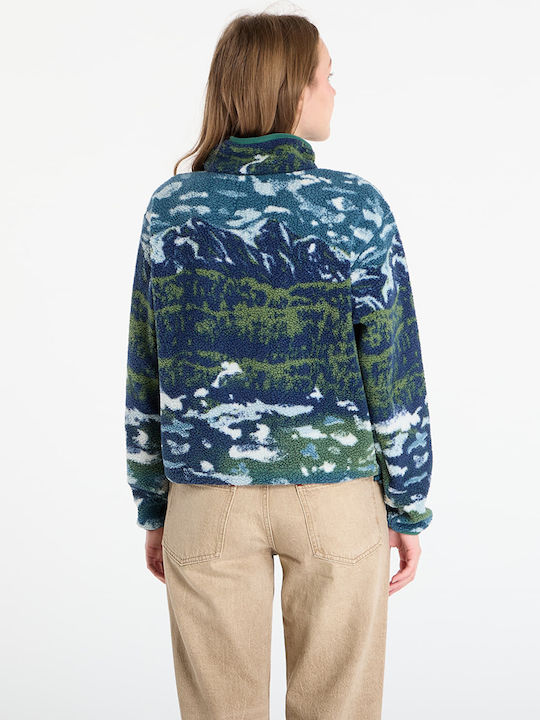 Helvetia Ii Printed Γυναικείο Αθλητικό Crop Top Everblue, Rain Forest