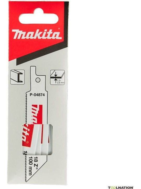Makita Πριονολαμα Σπαθοπριονου Bim 100x0.9mm 5τεμ Μεταλλικα Φυλλα Προφιλ 3mm