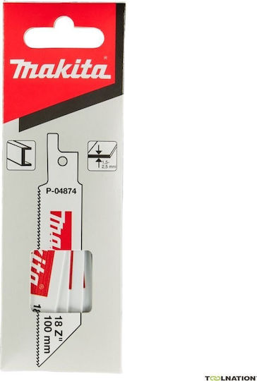 Makita Reciprocating Saw Blade Bim 100x0.9mm 5 Pieces Metal Sheets Profile 3mm