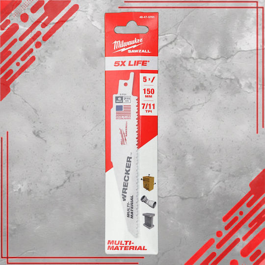 Milwaukee Πριονόλαμα Wrecker 150mm 7/11t 5τμχ